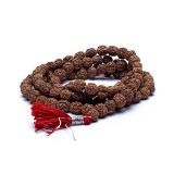 Rudraksha com Borla Vermelha - Japa Mala